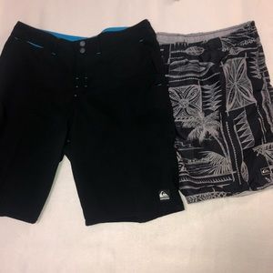 Quicksilver Set Of Men's Sz 36 Board Shorts Swim Trunks. Both sets have pockets!